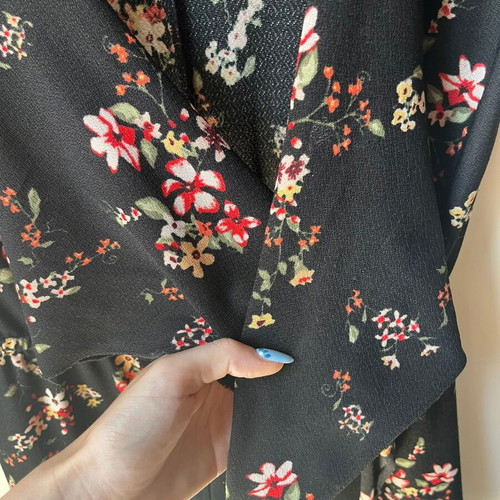 Set of two playsuits rompers like new, black floral and striped Bershka