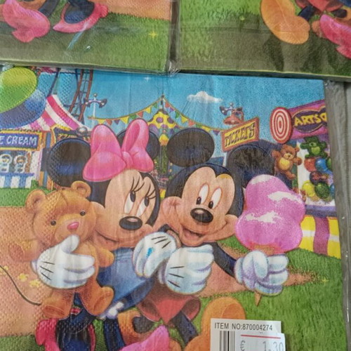 Mickey Minnie party napkins new, 3 sets of 30 pcs