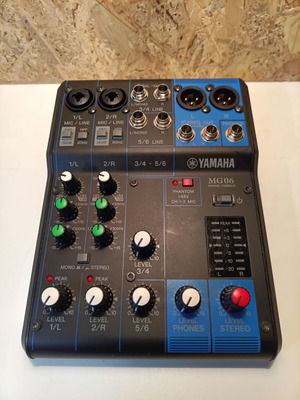 Yamaha MG06 audio mixer console used, 6 channels
