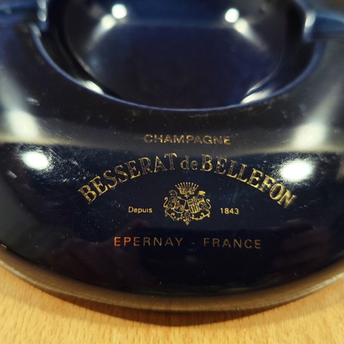 Besserat de Bellefon Champagne ceramic ashtray used, vintage advertising