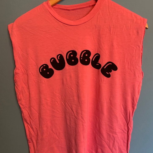 Bubble cotton T shirt medium used, pink sleeveless