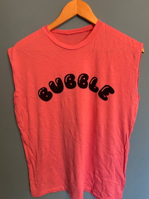 Bubble cotton T shirt medium used, pink sleeveless