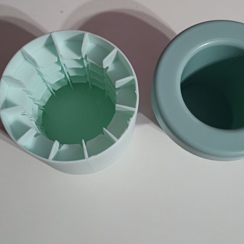 Ice cube tray from flexible material for 100 small square cubes