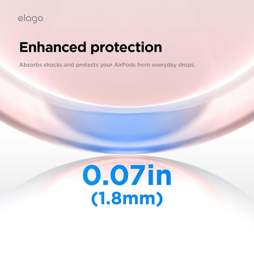 Elago Transparent TPU Case for AirPods Pro 3 Like New, Lovely Pink