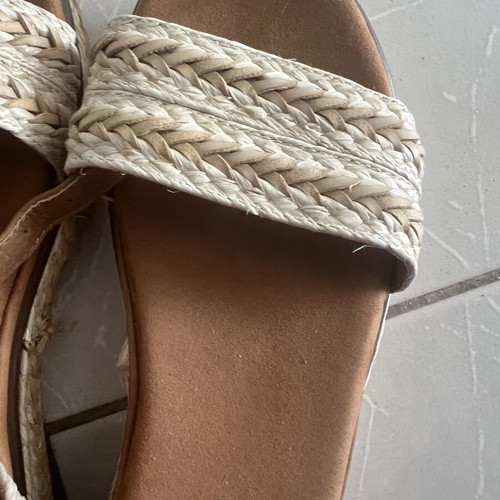 Refresh espadrilles with low heel, beige