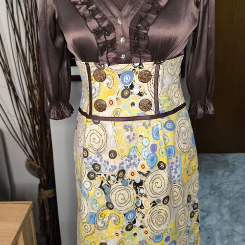 Art Nouveau Midi Dress Gustav Klimt Tree of Life new, artistic design
