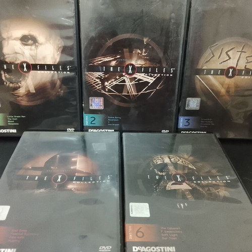 The X-Files DVD collection used, 27 discs from various seasons