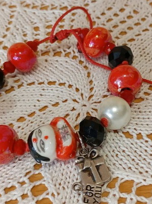 Handmade bracelet new with glass elements