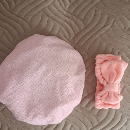 Bath cap and makeup headband new