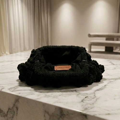 Bubble bag Black Summer Rain handmade, made to order, black