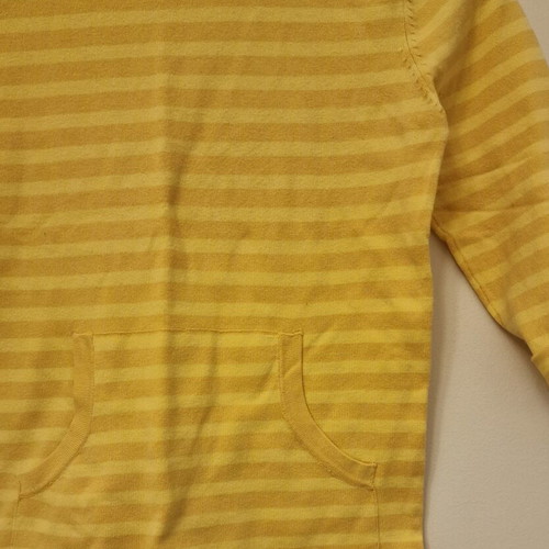 Zara striped blouse 3/4 sleeve like new, yellow, size S