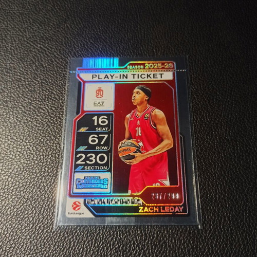 Panini Euroleague Contenders Play-In Ticket Zach Leday 2025-2026 like new
