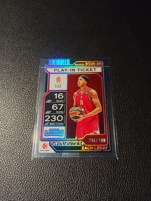 Panini Euroleague Contenders Play-In Ticket Zach Leday 2025-2026 like new