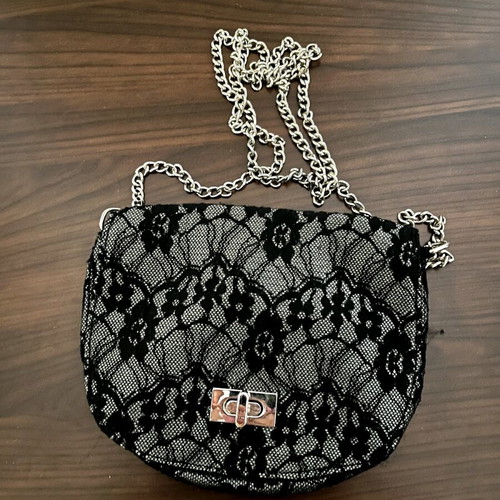 Lace evening bag new, black
