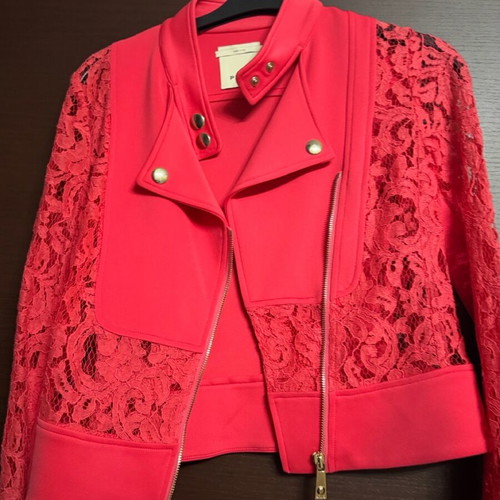 Pinko jacket with lace like new, size 40, pink