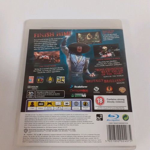 Mortal Kombat PlayStation 3 used