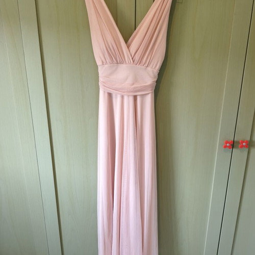 Maxi dress pink tulle with cups, like new, size M