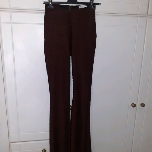 Bershka women's brown shiny pants like new, size S