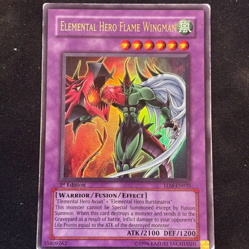 Elemental Hero Flame Wingman TLM 1st Edition μεταχειρισμένο Yugioh TCG