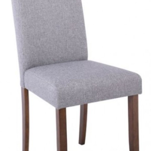 Fabric chairs gray with walnut legs new, pack of 6