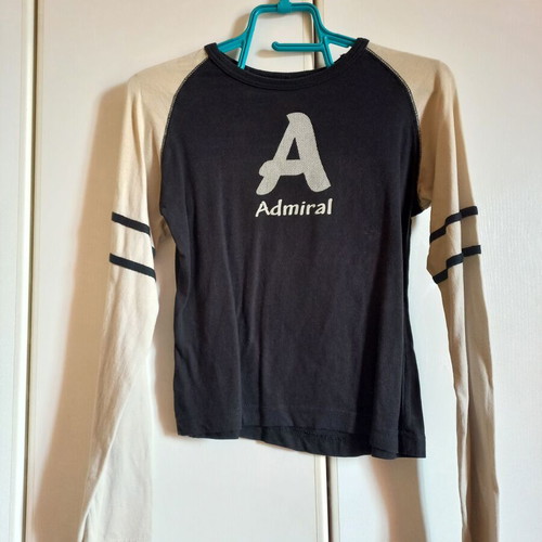 Admiral Long-Sleeve Sports Shirt New, Black-Beige, Size S