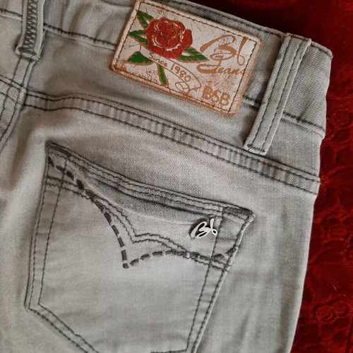 Bsb Capri Jeans Pants size M used, gray