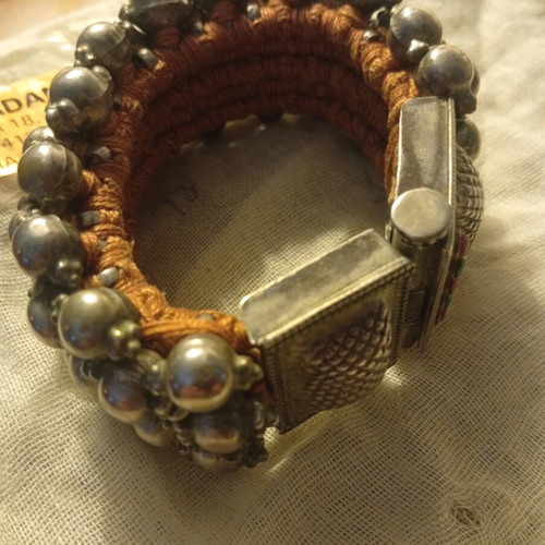 Gajre Antique Silver Bracelet from Rajasthan, used