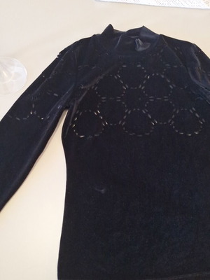 Velvet blouse Cutcuutur size S like new, black
