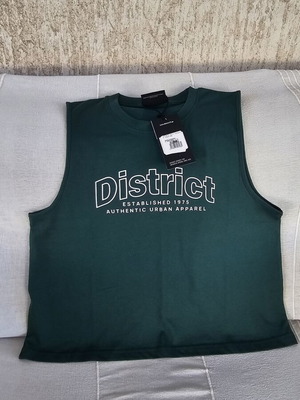 District75 Green Women's Sleeveless Crop Top XL New