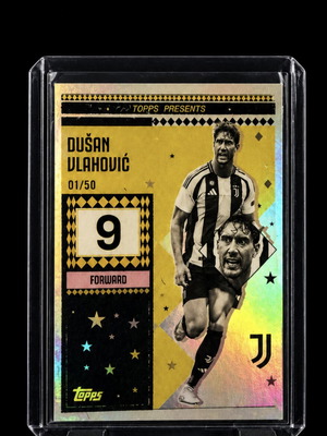 Dusan Vlahovic 2024-25 Topps Juventus Team Set Bianconeri 1/50