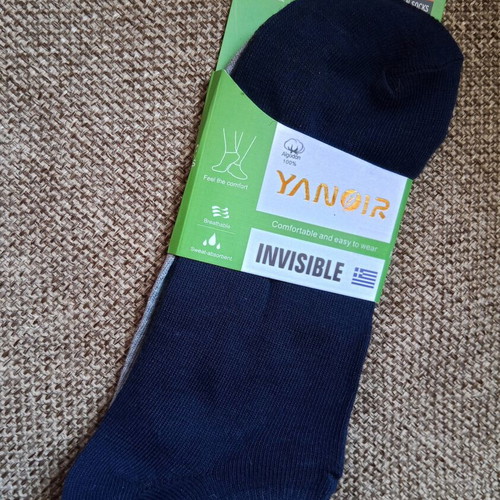 Cotton men's socks set of 3 new, gray and blue (40-46)