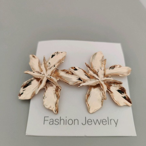 Earrings new, unused in gold color