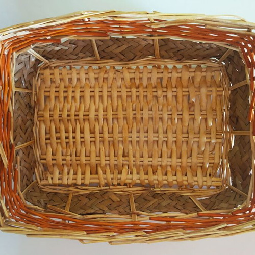 Decorative wicker basket used