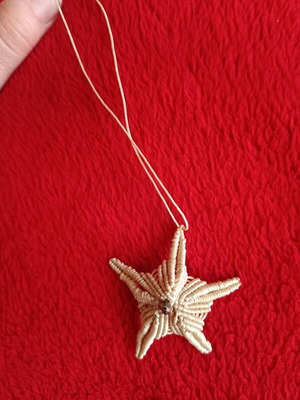 Women's handmade macrame necklace like new