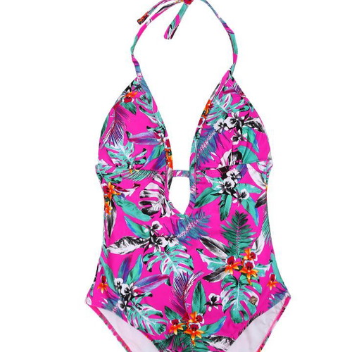 Superdry Tropic Surf ολόσωμο μαγιώ γυναικείο καινούργιο, μωβ, Small