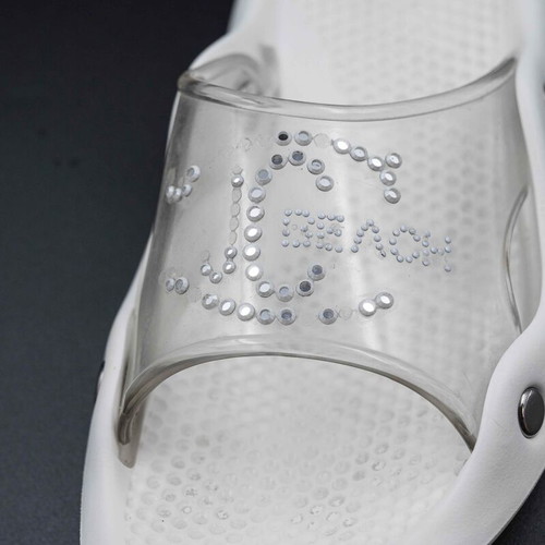 Just Cavalli rubber slippers used, size 36, white and silver