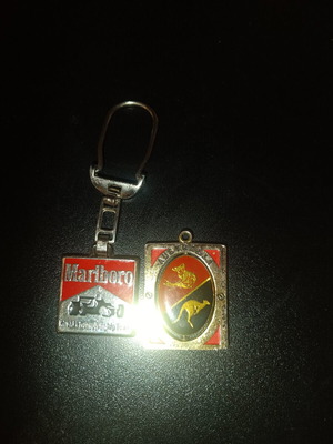 Vintage Marlboro F1 and Australia Metal Keychains like new