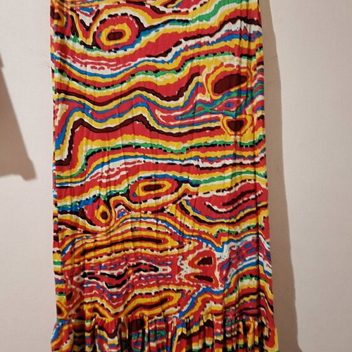 Colorful elastic dress new, size L