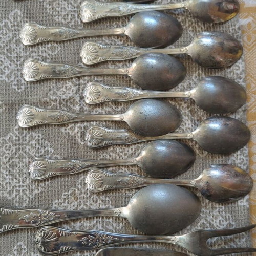 Alfred Pollak silver-plated cutlery set, 45 pieces
