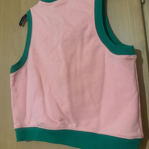Adidas vest knitted texture like new, pink, size M