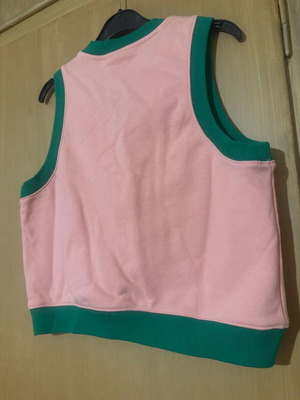 Adidas vest knitted texture like new, pink, size M