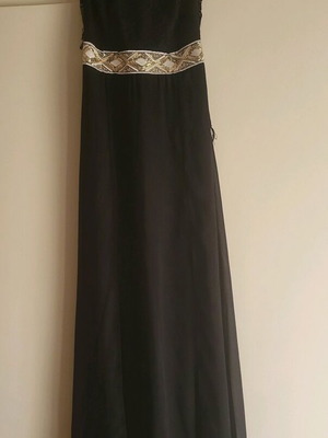 Maxi dress new Benissimo gold with transparency and lace size S