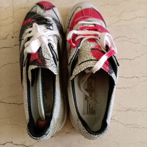 Maison Margiela sneakers size 43 like new, red multicolor leather