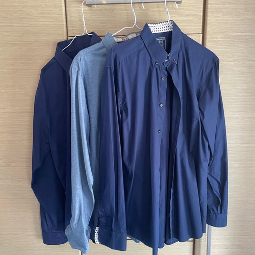 Tudors men's shirts pack of 3 like new, dark and light blue
