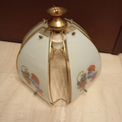 Children's ceiling light vintage used with smurfs design