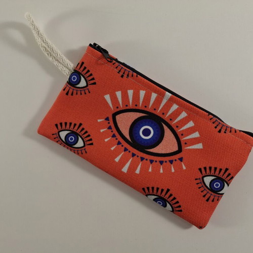 Handmade wallet with eye design, multicolor, new