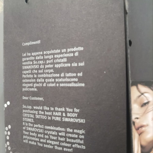 Swarovski tattoo with stones new, Italian Socap Italia