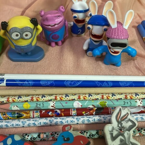 Pencils, erasers, markers, and toy stamps set new