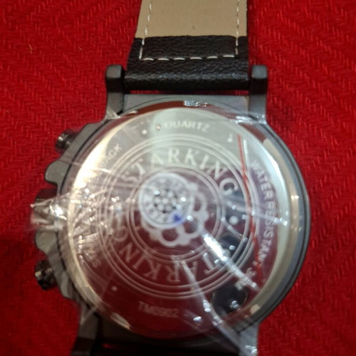 Starking men's watch new, chronograph, leather, waterproof, 48mm
