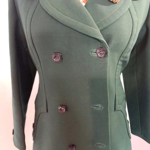 Authentic vintage green coat like new, size S